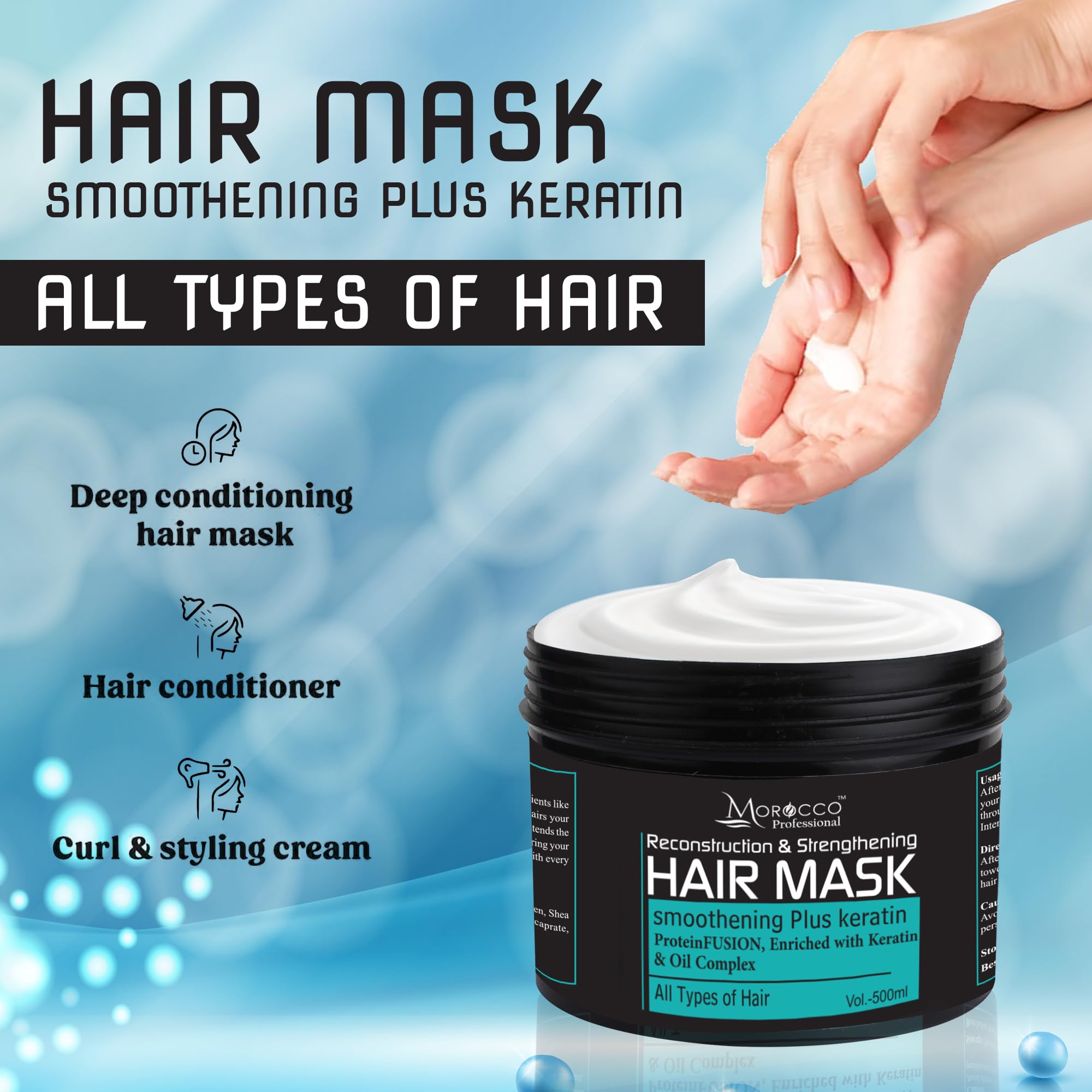 Morocco professional ® Hair Mask for Smoothing Plus Keratin
